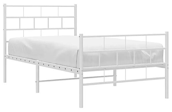 Białe łóżko dla jednej osoby 90x200 L3-W80