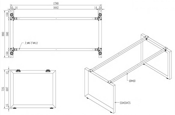 Biurko PRIMO INSPIRE, 180x90 cm, szaro-srebrna podstawa, brzoza