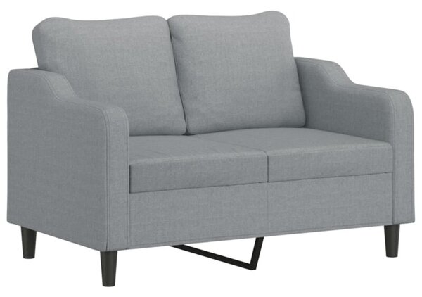Sofa 2-osobowa, jasnoszara, 120 cm, tapicerowana tkaninÄ