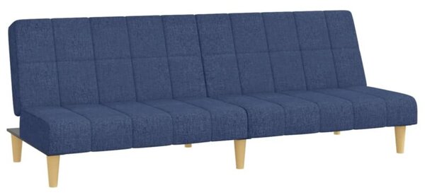 Kanapa, 2-osobowa niebieska, tapicerowana tkaninÄ
