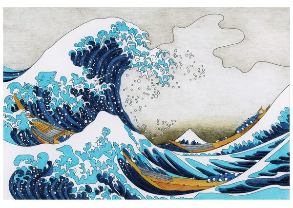 Tapeta reprodukcja Wielka fala z Kanagawy - Katsushika Hokusai