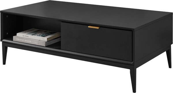 Elegancki czarny stolik kawowy 110 cm