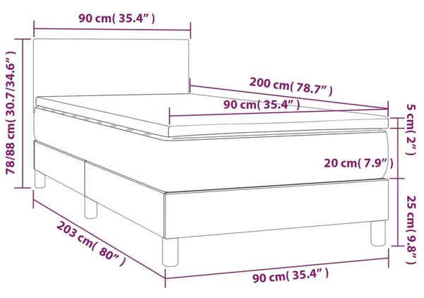 Jasnoszare tapicerowane łóżko z materacem 90x200 F1-Z49