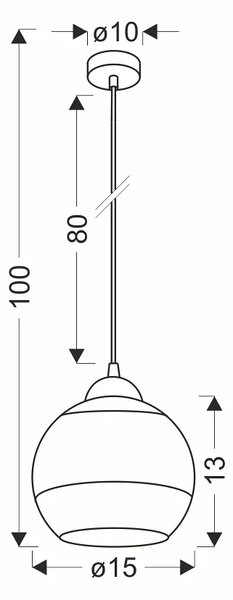 Nowoczesna czarno złota lampa wisząca - 4X D235 Z8-H95
