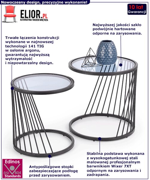 Zestaw stolików szklanych R0-L93