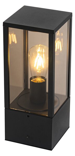 Stojąca lampa zewnętrzna czarna przydymiona 40 cm IP44 - Charlois