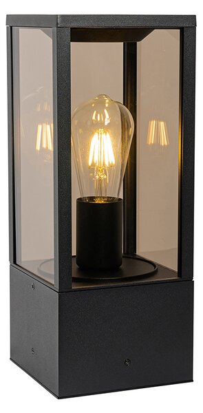 Stojąca lampa zewnętrzna czarna przydymiona 40 cm IP44 - Charlois