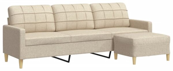 Sofa 3-osobowa z podnÃ³Å¼kiem, kremowa, 210 cm, tkaninÄ