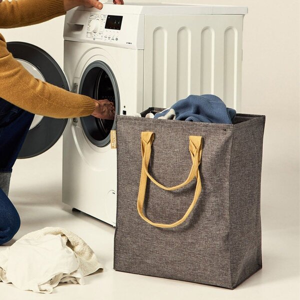 Szary tekstylny kosz na pranie 53 l Laundry Hub Tweed – Rolser