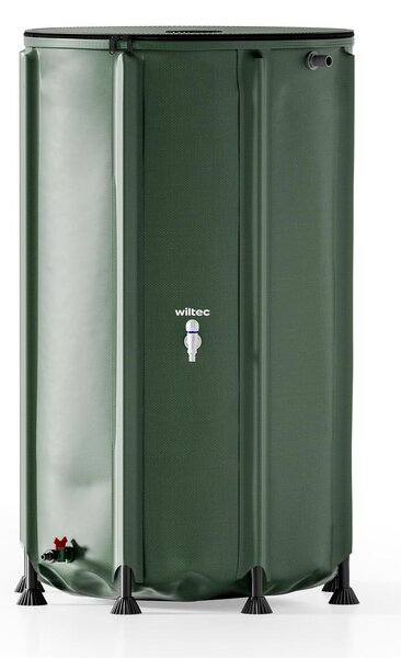 Zbiornik na deszczówkę - 500 litrów - Składany - PVC 620 g/m² - Z pokrywą i kranikiem