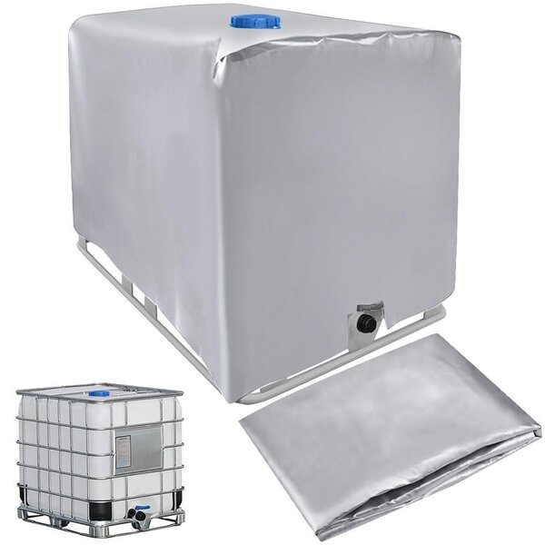 Pokrowiec na zbiornik IBC - 1000 litrów - Srebrny - 120 x 100 x 116 cm - Oxford 420D