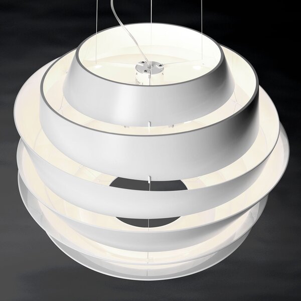 Lampa Wisząca Foscarini, Le Soleil, ściemnialny, biały, salon, tworzywo sztuczne, design