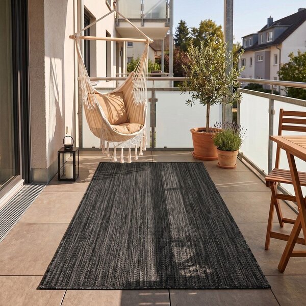 Czarny dywan odpowiedni na zewnątrz 80x150 cm Mira 1450 – Ayyildiz Carpets