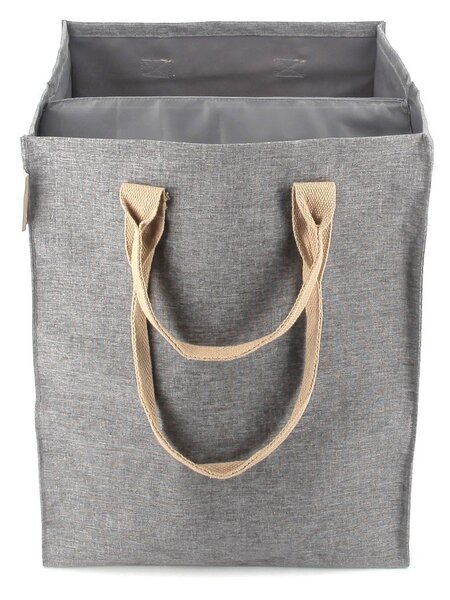Szary tekstylny kosz na pranie 71 l Laundry Hub Tweed duplo – Rolser