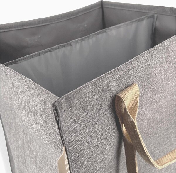 Szary tekstylny kosz na pranie 71 l Laundry Hub Tweed duplo – Rolser