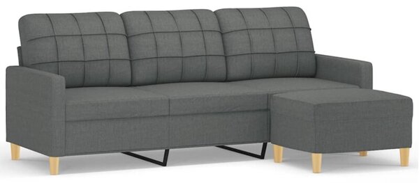 Sofa 3-osobowa z podnÃ³Å¼kiem, ciemnoszary, 180 cm, tkaninÄ