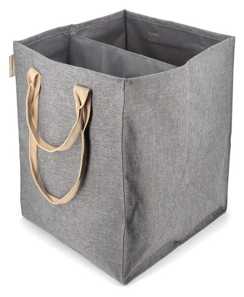 Szary tekstylny kosz na pranie 71 l Laundry Hub Tweed duplo – Rolser