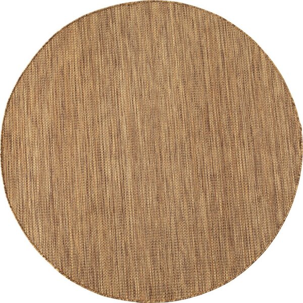 Brązowy okrągły dywan odpowiedni na zewnątrz ø 80 cm Mira 1450 – Ayyildiz Carpets