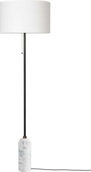 Lampa Podłogowa GUBI, ściemnialny, szary, salon, marmur