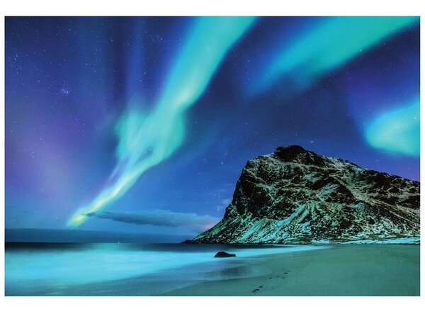 Fototapeta zorza polarna w Norwegii