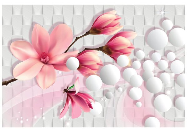 Tapeta magnolia na abstrakcyjnym tle
