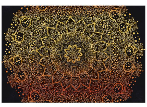 Tapeta złota orientalna mandala
