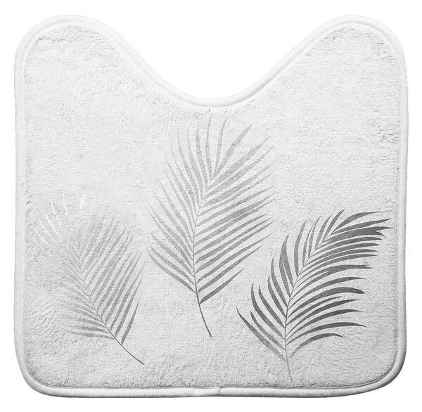 Dywanik łazienkowy do WC w biało-srebrnym kolorze 45x45 cm Orbella – douceur d'intérieur