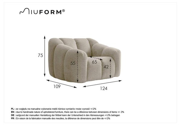 Fotel w kolorze terakoty Shell – Miuform