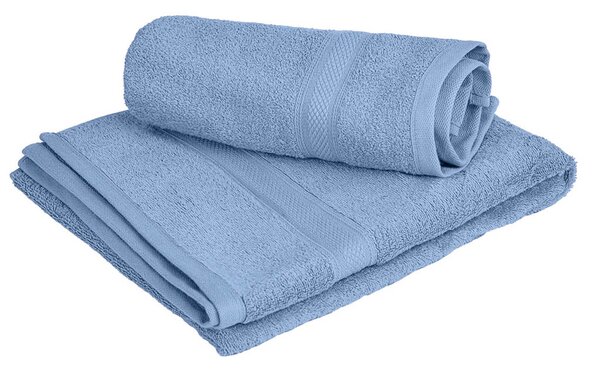 1x Ręcznik kąpielowy CLARYSSE ELEGANCE 70x140 cm + 1x ręcznik CLARYSSE 60x110 cm 100% bawełna, niebieska