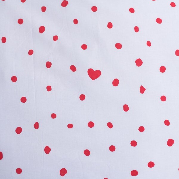 Czerwono-biała bawełniana pościel dziecięca jednoosobowa 140x200 cm Mickey and Minnie "Love" – Jerry Fabrics