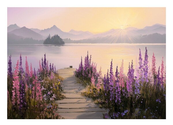 Obraz 113x85 cm Lupine Shore – Styler