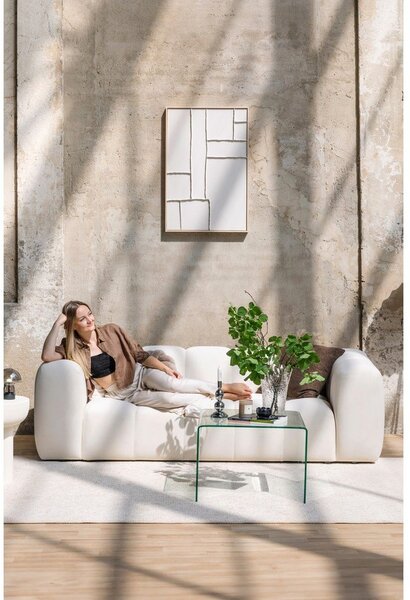 Szara aksamitna sofa 225 cm Cube – Bonami Selection