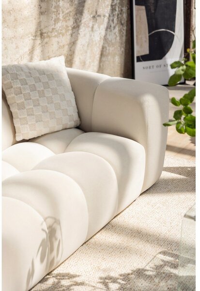 Szara aksamitna sofa 225 cm Cube – Bonami Selection