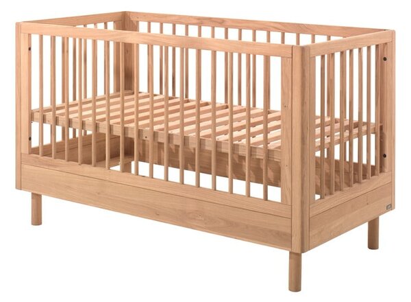 Łóżeczko z litego drewna dębowego 70x140 cm w naturalnym kolorze Forrest – Vipack