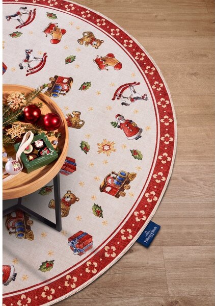 Czerwony okrągły dywan ze świątecznym motywem ø 150 cm Red Christmas – Villeroy&Boch