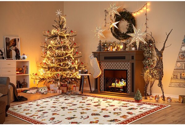 Czerwony dywan ze świątecznym motywem 160x230 cm Red Christmas – Villeroy&Boch