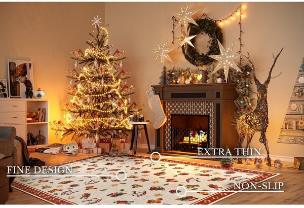 Czerwony dywan ze świątecznym motywem 160x230 cm Red Christmas – Villeroy&Boch
