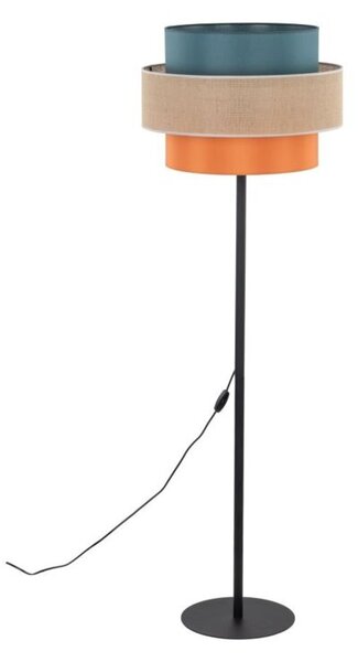 Lampa podłogowa TK Lighting TRIO JUTA MIX 6452 – abażur jutowy multikolor, E27, 159 cm, przytulne światło do salonu