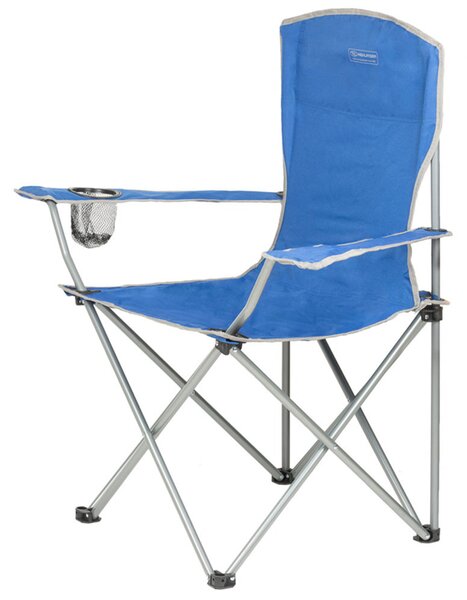 Krzesło składane z podłokietnikami Highlander Moray niebieskie