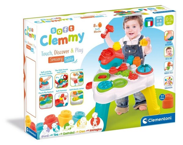 Clementoni Clemmy baby wesoły stolik sensoryczny zzabawkami