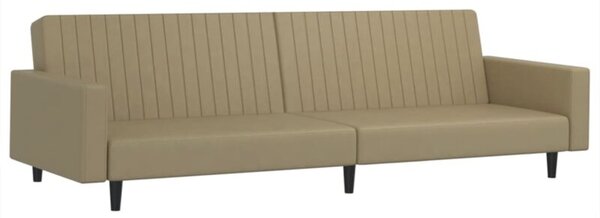 Sofa, 2-osobowa cappuccino, sztuczna skÃ³ra