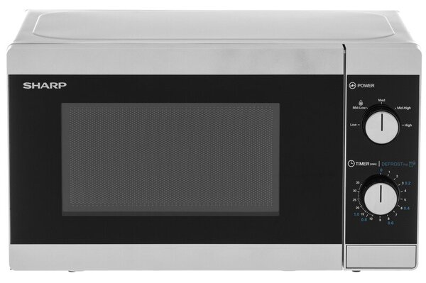 Kuchenka mikrofalowa SHARP YC-MS01E-S 800W średnica 25.5 cm pojemność 20L Srebrny
