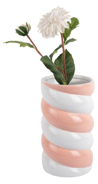Biały/różowy ceramiczny wazon (wysokość 23 cm) Marshmallow – PT LIVING