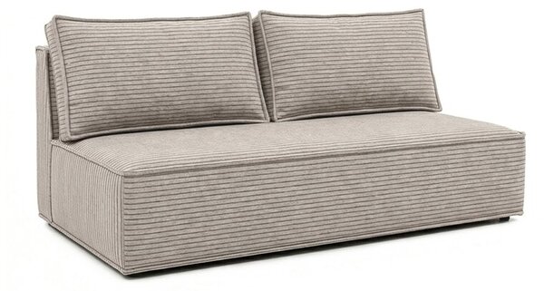 Sofa RozkÅadana Kanapa z FunkcjÄ Spania Dwuosobowa Do Salon BeÅ¼owa MAVIA