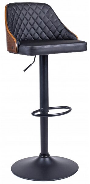 Hoker Obrotowy Tapicerowany Krzesło Barowe z Drewna Giętego COLORADO Ekoskóra Nowoczesny Loft