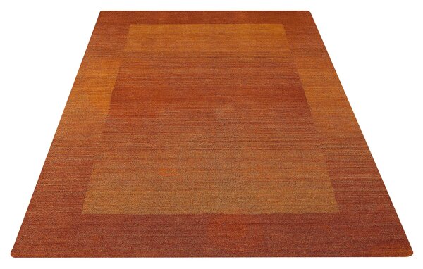 Wełniany dywan 160x230 cm, rdzawy brąz