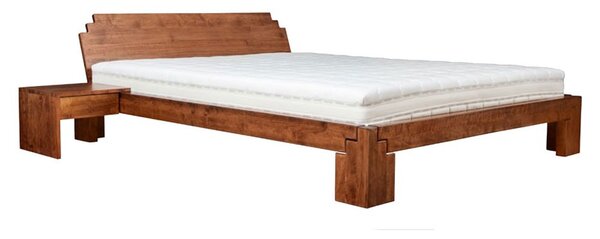 Łóżko drewniane Peru : Rozmiar - 180x200, Pojemnik na pościel - Nie, Rodzaj drewna - Olcha, Wybarwienie drewna - Olcha naturalna