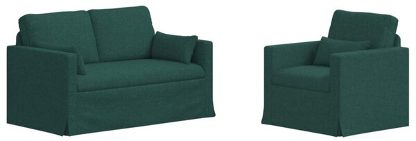 ModuÅowy zestaw sof w ciemnozielonym kolorze z ergonomicznym designem
