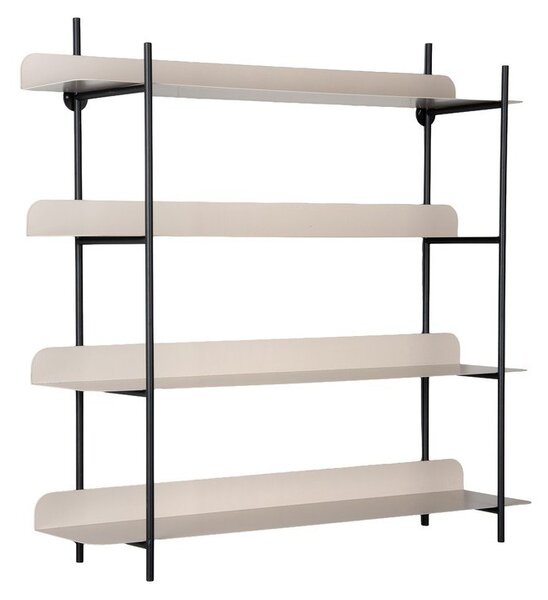Czarna/szara wielopoziomowa metalowa półka 60 cm Reina Cuatro – PT LIVING