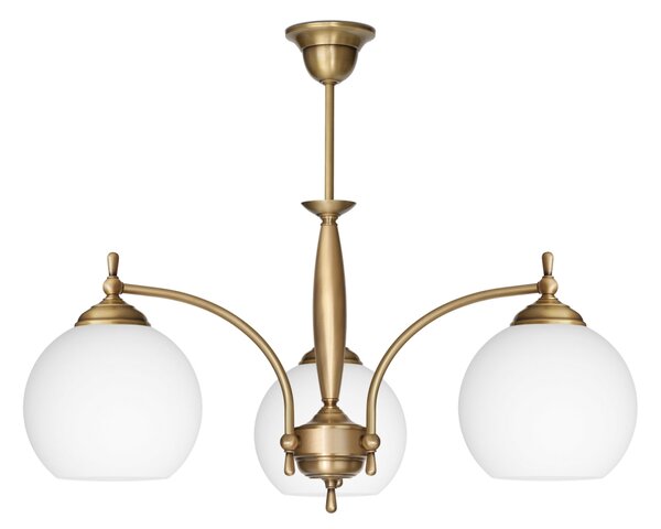 Elegancki żyrandol do salonu z trzema kulami QC-S3